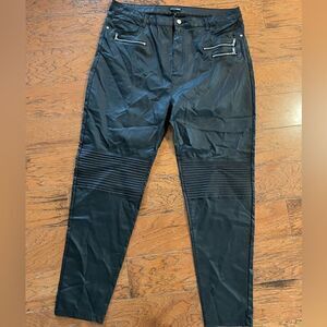 Fashion Nova High Rise Leather Pants NWT